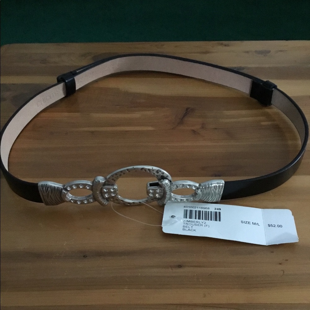 NWT - Chico’s black adjustable belt
